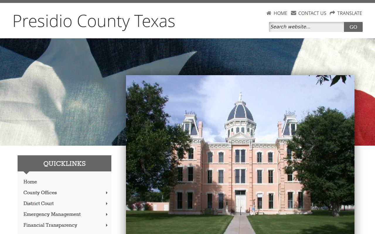 Presidio County criminal history government department directory